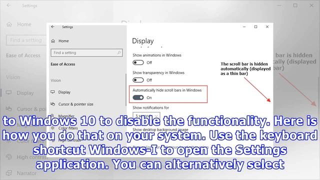 Disable Windows 10 hiding scroll bars - gHacks Tech News смотреть онлайн