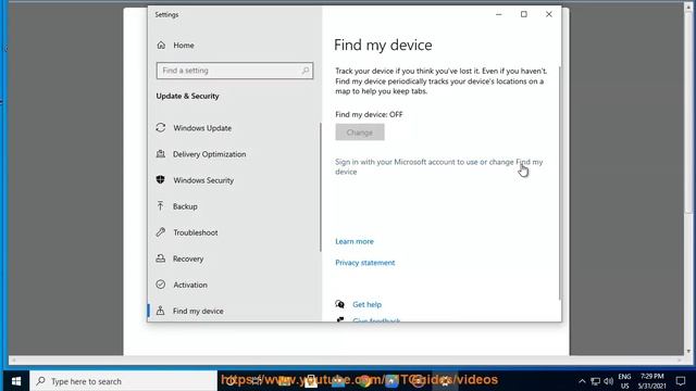 Disable Find my Device option in Windows 10 Settings смотреть онлайн