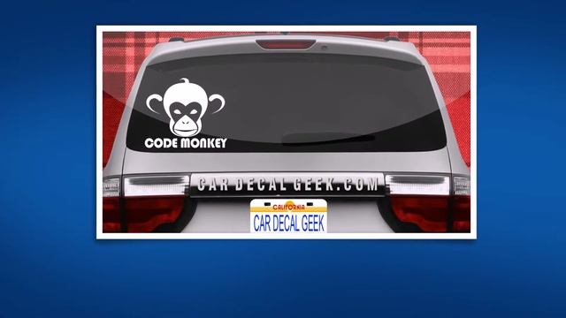 Code Monkey Car Window Decal Sticker смотреть онлайн