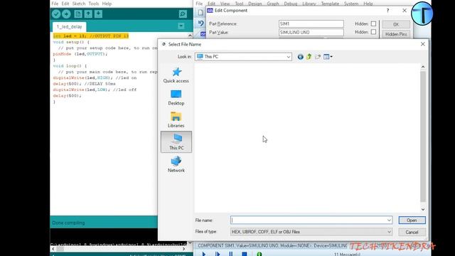 Arduino coding for single LED Blinking смотреть онлайн