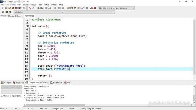 C++ Programming | Using Tabs and Precision for Floating Point Values : Sample Question #1 смотреть онлайн
