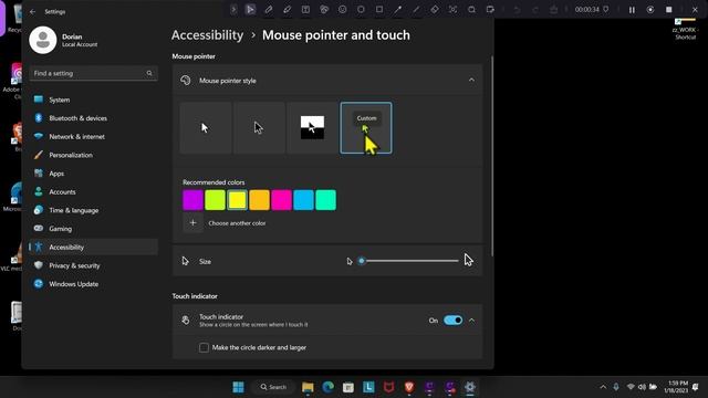 Windows 11 how to change mouse cursor, mouse pointer color and speed. смотреть онлайн
