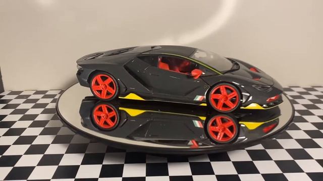 1:18 Lamborghini Centenario Grey with Apple Red Satin Supper Cars Custom смотреть онлайн