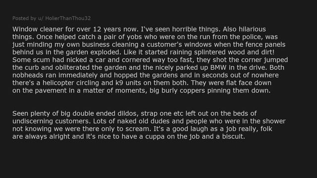 Window washers of reddit: what is the most memorable thing you have... смотреть онлайн