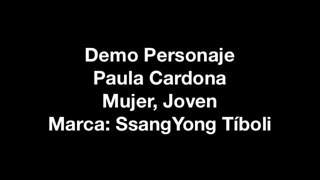 DEMO PAULA CARDONA PERSONAJE SSANGYONG смотреть онлайн