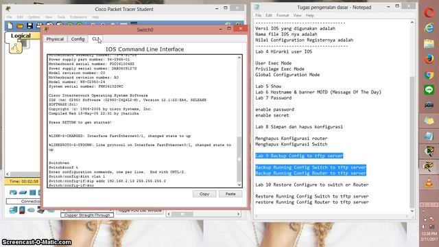 Lab 9 - Backup Config to tftp server смотреть онлайн