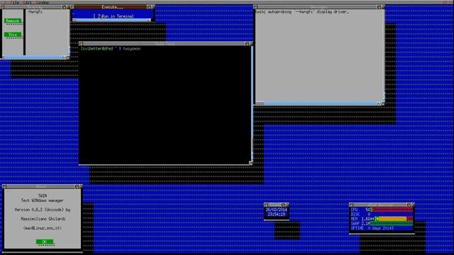 twin (Textmode WINdow): window manager, login/display manager, terminal emulator смотреть онлайн