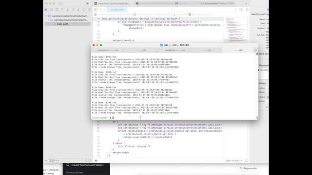 macOS Ventura でファイル作成日や変更日をナノ秒まで取得するSwift Code. ChatGPt-3.5 に作成してもらいました。 смотреть онлайн