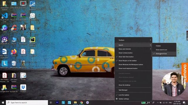 Windows 10 -- Remove Search Bar смотреть онлайн