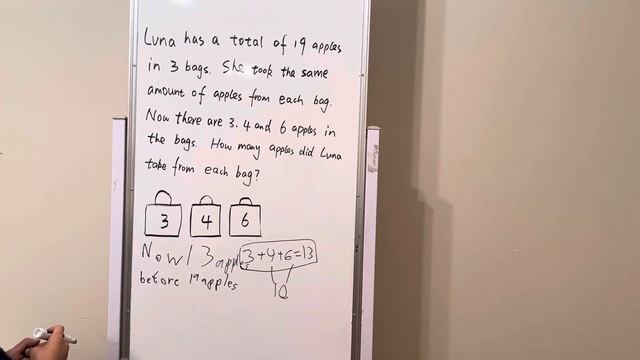How many apples did Luna take from each bag смотреть онлайн