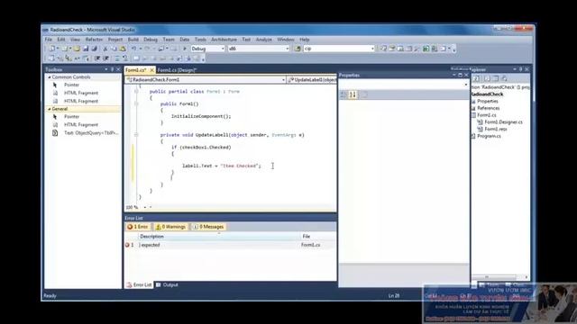 Part 5 Introduction to Windows forms Check Box and Radio Button смотреть онлайн