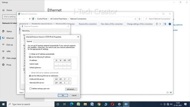 How to find and manually assign an IP address in Windows 10 | Change IP address in Windows 10 | смотреть онлайн