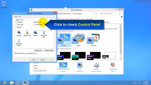 Windows 8 - Create desktop shortcut for control panel смотреть онлайн