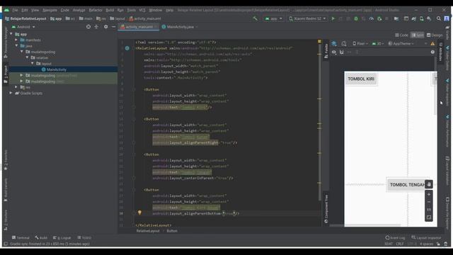 Bagaimana Membuat Relative Layout Android Studio смотреть онлайн