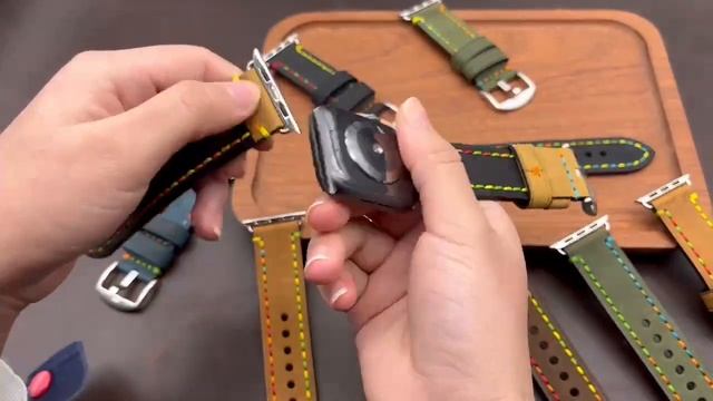 High-end Genuine Leather Watch Strap 38mm/42mm/40mm/44mm смотреть онлайн