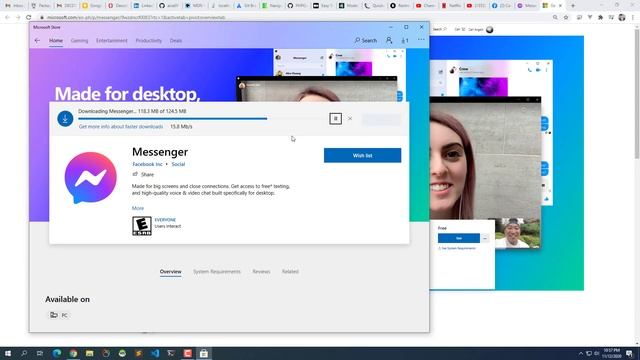 Installing Facebook Messenger in Windows 10 смотреть онлайн