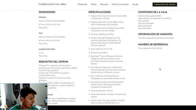 Webcam Logitech Brio 4K Unboxing y review смотреть онлайн