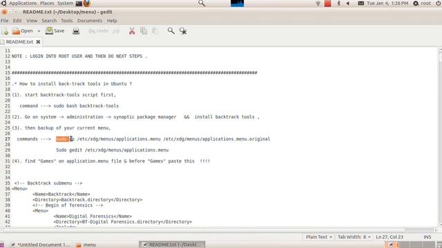 backtrack menu on ubuntu (ubuntu hack ) смотреть онлайн