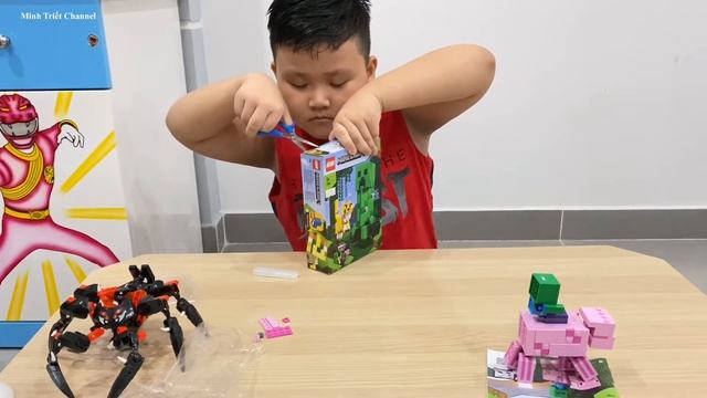 LEGO Minecraft 21157 Heo khổng lồ và Baby Zombie | BigFig Creeper and Ocelot 21156 | MTC#15 смотреть онлайн