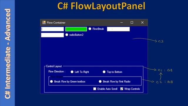 C# FlowLayoutPanel Container | Part 2 The Example | C# Advanced #48 смотреть онлайн