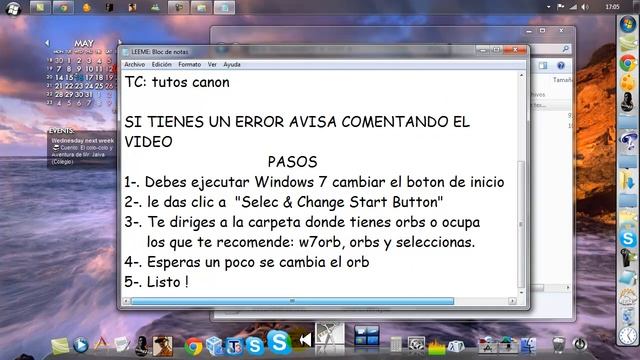 Cambiar el boton de inicio de windows 7 (Start Orb) смотреть онлайн