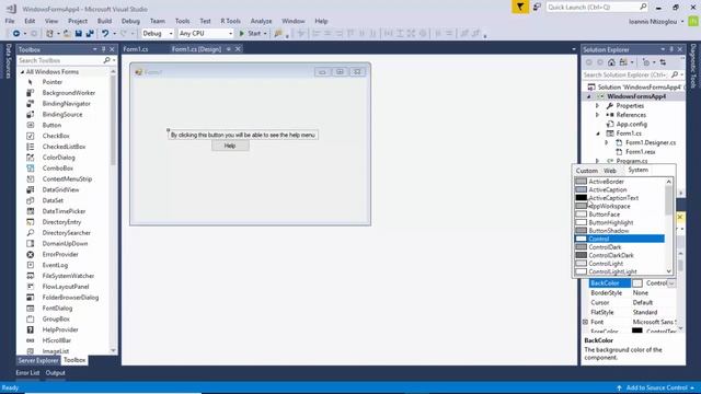 C# Tooltip and Help menu смотреть онлайн