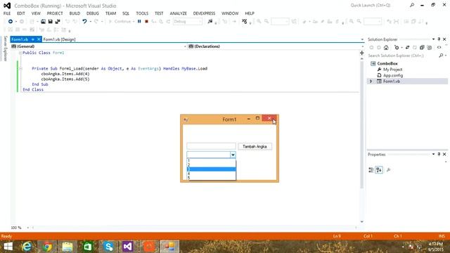 Visual Basic.NET Merancang Form - ComboBox смотреть онлайн