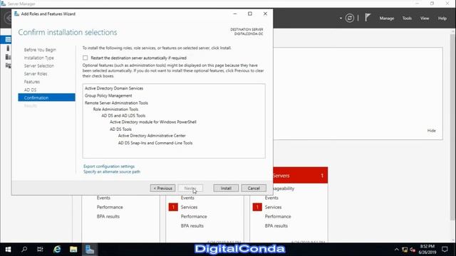 How to build Active Directory Domain Controller in Windows Server 2019 | Step by Step Tutorial смотреть онлайн
