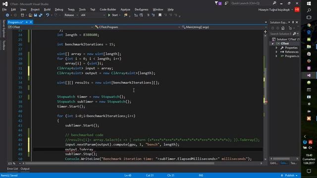 C#: Cekirdekler API: OpenCL multi device load balancer and pipeliner смотреть онлайн