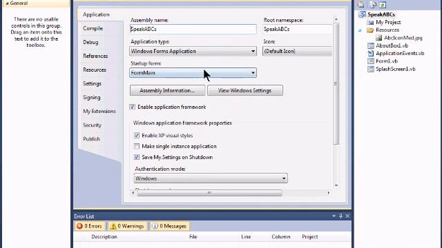 Visual Basic 2010 Express Tutorial 24 - Adding An AboutBox - SpeakABCs 8/11 смотреть онлайн