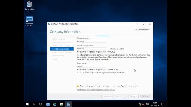 Installation de Windows server 2016 essentials (french) смотреть онлайн