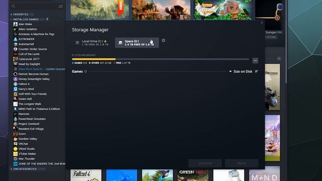 Steam Storage Manager Tutorial - Move Games between Hard Drives - Uninstall Big Files смотреть онлайн