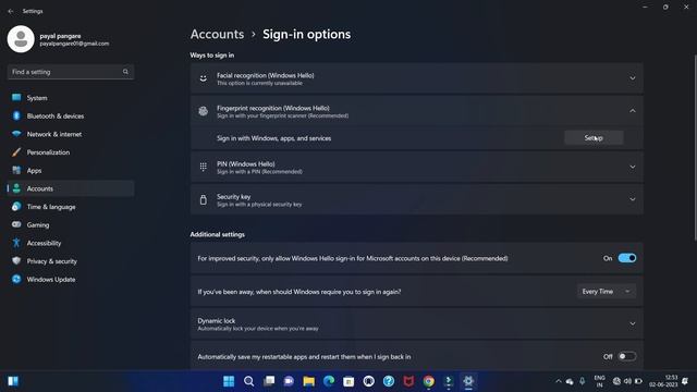 Setup Fingerprint sensor windows 11|#Finngerprinttowindows11| смотреть онлайн