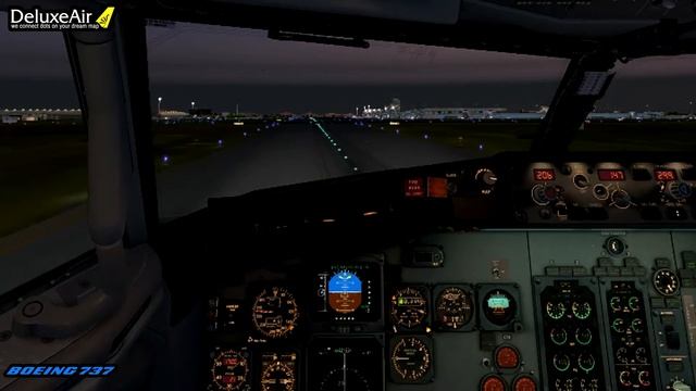DeluxeAir ✈ Boeing 737 crosswind landing BEG/LYBE Airport Belgrade Serbia [X-Plane 10] cockpit view смотреть онлайн