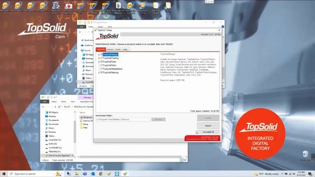 Tech Tip: How to Uninstall a previous version of TopSolid смотреть онлайн