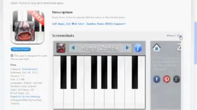 Zombie Piano Is Free Zombies Soundboard App For IPhone And IPad / IOS Apps