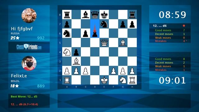 Chess Game Analysis: FelixLe - Hi fjfgbvf : 1-0 (By ChessFriends.com) смотреть онлайн