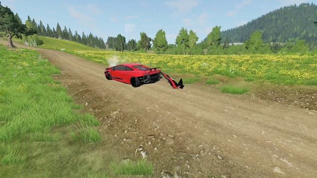 Cars vs Fallen Tree - BeamNG.Drive смотреть онлайн