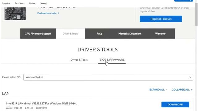 How to Download driver Asus PRIME H510M E Motherboard windows 11 or 10 смотреть онлайн