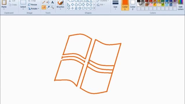 How to Draw Windows logo on Ms Paint смотреть онлайн