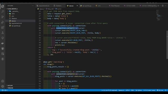 Cупер простой Rest API на Flask + psycopg3 + PostgreSQL смотреть онлайн
