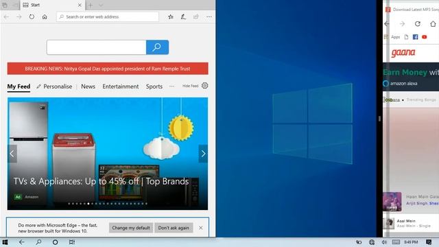 Split Screen in Tablet Mode in Windows 10 смотреть онлайн