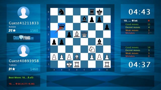 Chess Game Analysis: Guest40893958 - Guest41211833 : 1-0 (By ChessFriends.com)