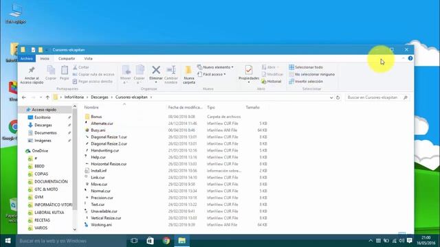 Cómo instalar el cursor del ratón Mac en Windows 10 www.informaticovitoria.com смотреть онлайн