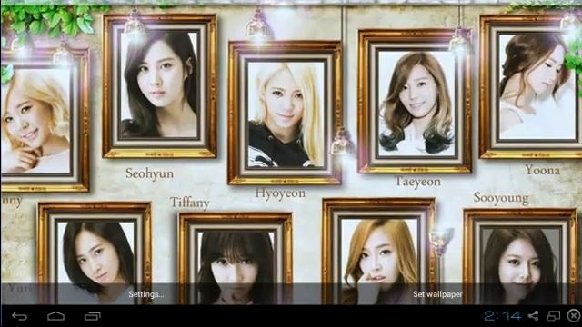 SNSD Girls' Generation Live Wallpaper Android Application смотреть онлайн