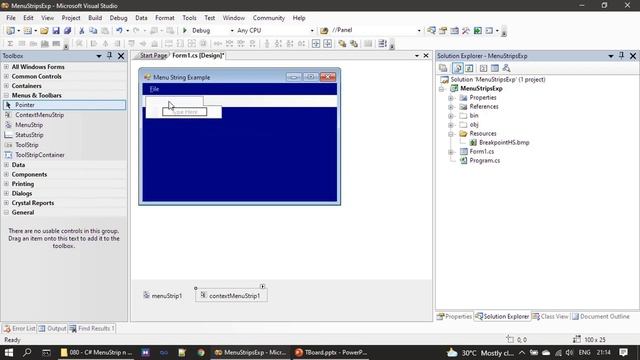 C# MenuStrip & ContextMenuSrip | Part 6 Display Context Menu | C# Advanced #80 смотреть онлайн