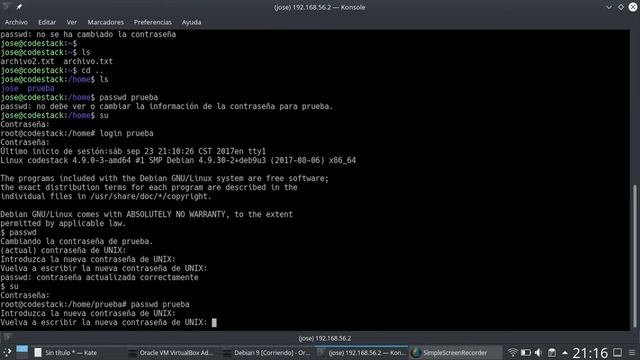 05 - Cambiar Contraseña - Habilitar y Deshabilitar Usuarios [Debian 9 - GNU/Linux] смотреть онлайн