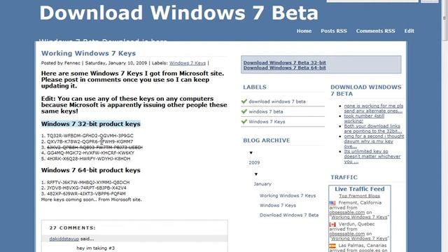Windows 7 product keys смотреть онлайн