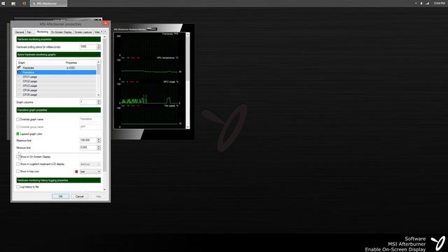 MSI Afterburner - Enable On-Screen Display смотреть онлайн