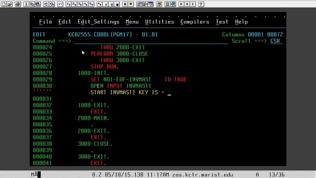 Random Read VSAM file using KEY value смотреть онлайн